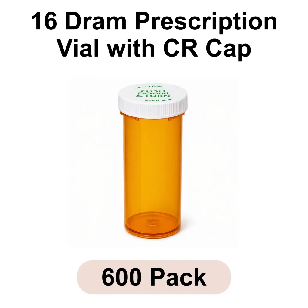 16 Dram Prescription Vial with CR Cap 600pk